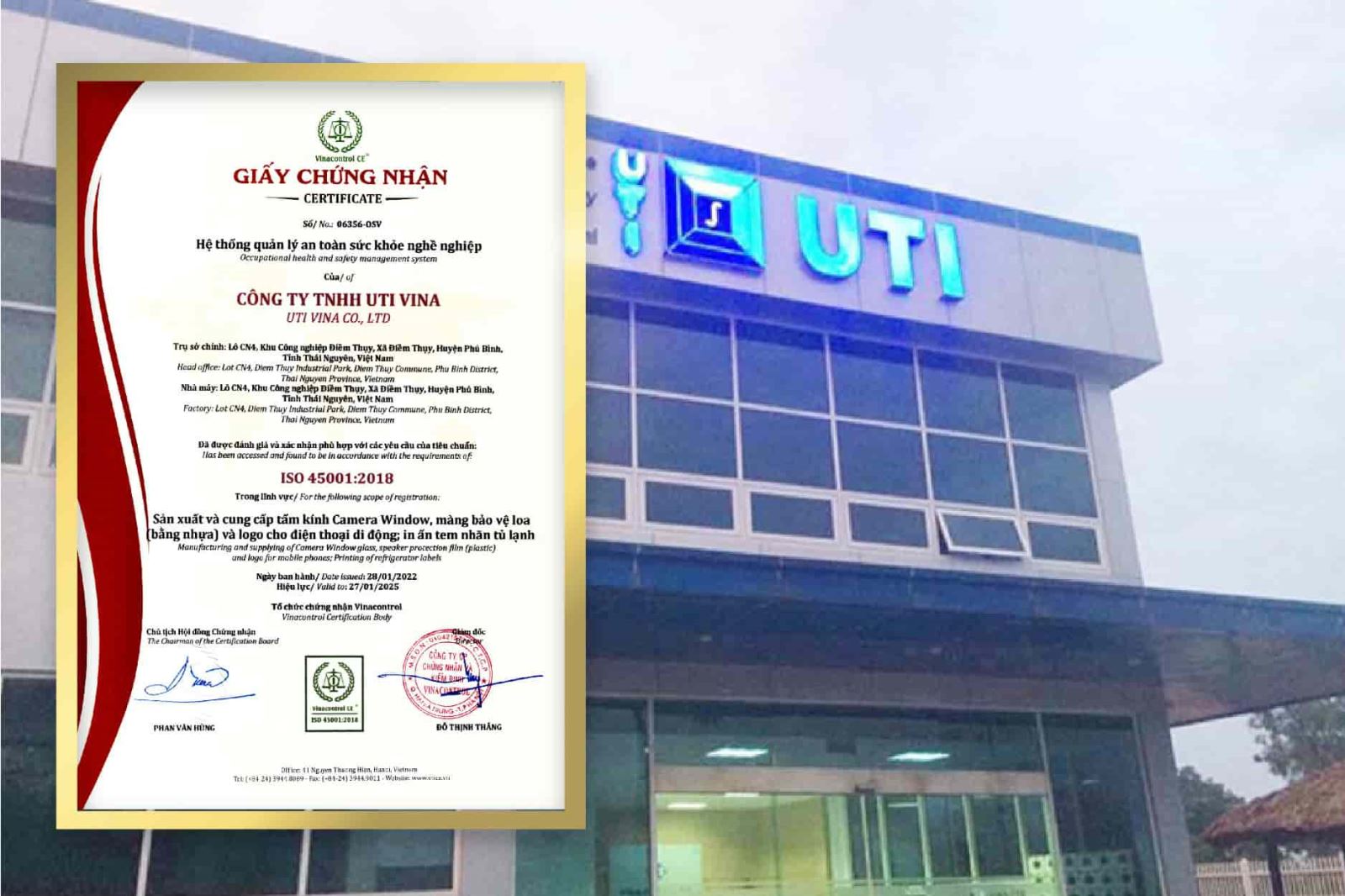 ISO 45001 - Hệ thống quản lý An toàn và Sức khỏe nghề nghiệp 10 chung nhan 45001