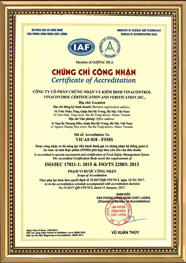 ISO 22000 - Hệ thống quản lý an toàn thực phẩm 11 nang luc chung nhan iso 22000